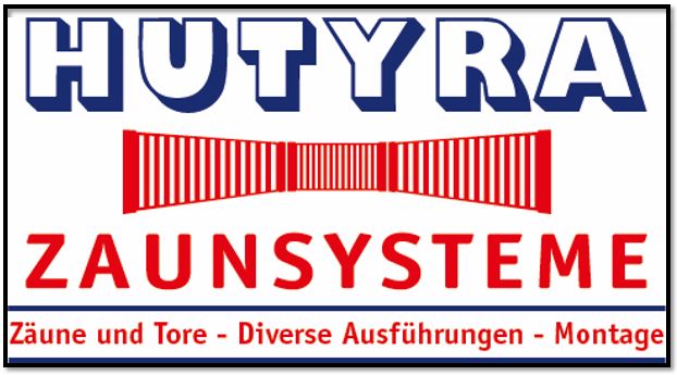 Logo der Firma Hutyra Zaunsysteme mit Sitz in Geseke und Lippstadt.